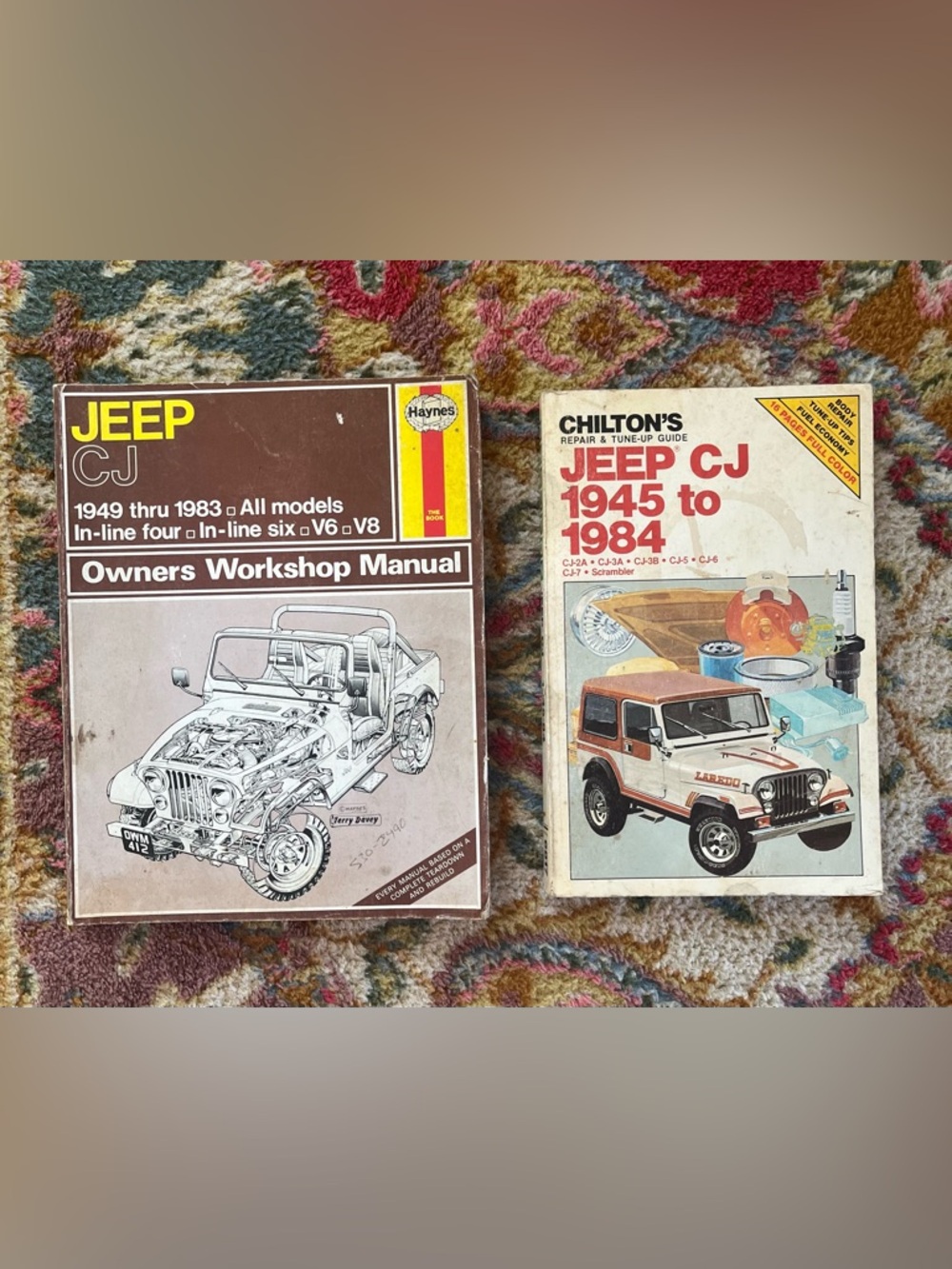 Vintage Haynes & Chilton Jeep CJ Workshop Manuals - Price for both. Great shape